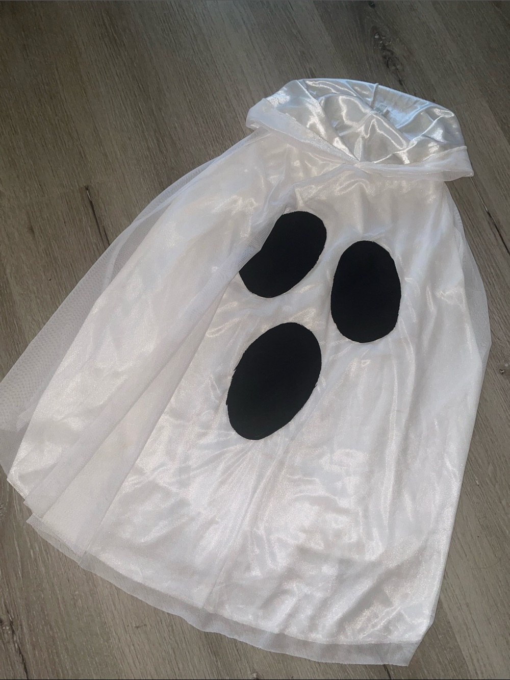White Ghost Costume Cape for Kids with Hood - Classic Halloween | One Size